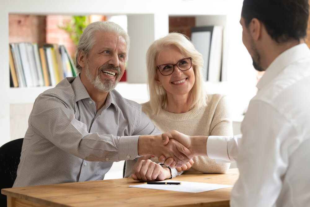 A family meeting with their estate planning attorney